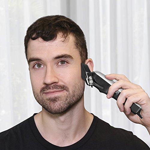 Cordless Hair Clippers for Men SUPRENT, Professional Hair Cutting Kit with 2000mAh Lithium Ion, Stainless Steel Blade, Hair Trimmer with Lock-in Length (Silver)