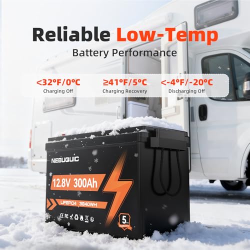 Image of 12V 300Ah LiFePO4 Lithium Battery, 200A BMS Deep Cycle Battery, EV Grade A+ Battery Cells, Low-Temp Protection, 12 Volt Lithium Batteries for RV, Truck, Kayak, Solar, Camper