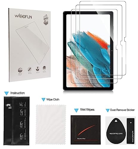 WEOFUN 3 Stück Schutzfolie für Samsung Galaxy Tab A8 10.5 zoll, 9H Härte, 2.5D Displayschutz – Bild 8