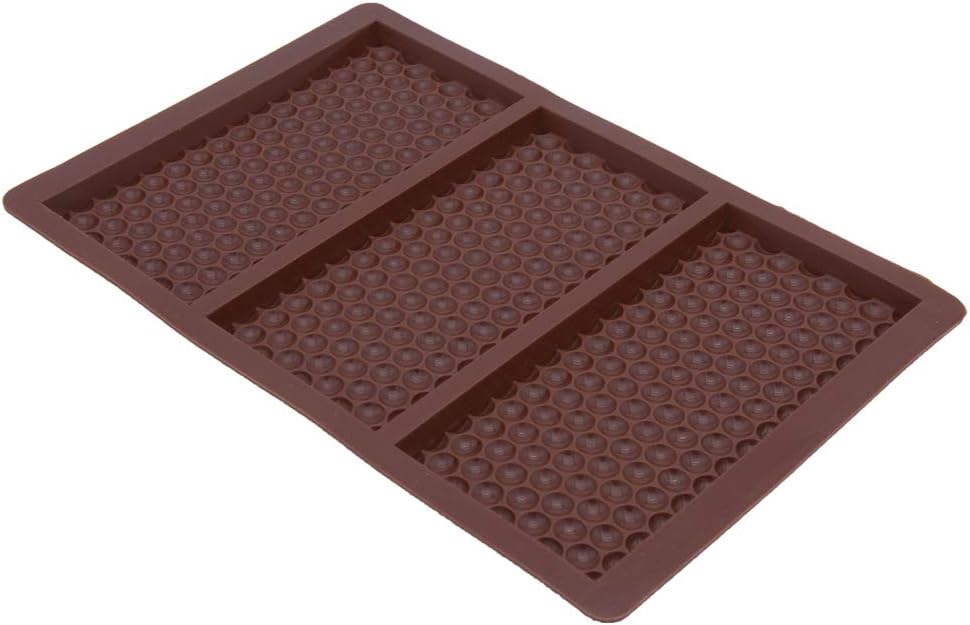 Silicone Moulds 3-Cell Bubble Effect Chocolate Bar Sweet Moulds Candy Moulds Baking Silicon Bakeware Mold Shape Pattern Soap Wax Flexible Baking Mould