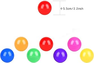 Vanland Ball Pit Balls for Baby and Toddler Phthalate Free BPA Free Crush Proof Plastic - Multicolored Pit Balls in Reusable Play Toys for Kids with Storage Bag