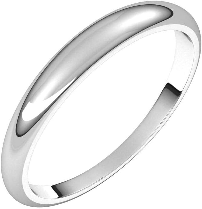 Jewels By Lux Custom Engravable 10K or 14K Yellow Rose or White Gold or 925 Sterling Silver or Platinum Half Round Tapered Classic Comfort Fit Wedding Ring Band For His and Hers