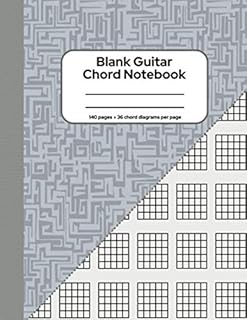 Guitar Book : Blank Guitar Chord Notebook | 140 pages of 36 Blank Chord Diagrams - 8.5 x 11: Great for beginners, advanced players, teachers or students!