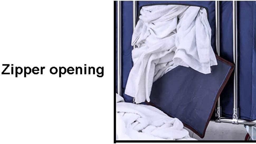 DFEDHF Large Movable Trolleys, Kitchen Storage Hand Trucks, Laundry Sorter Storage Cart,Laundry Basket,Service Trolley with Wheels,Stainless Steel Frame/Brow