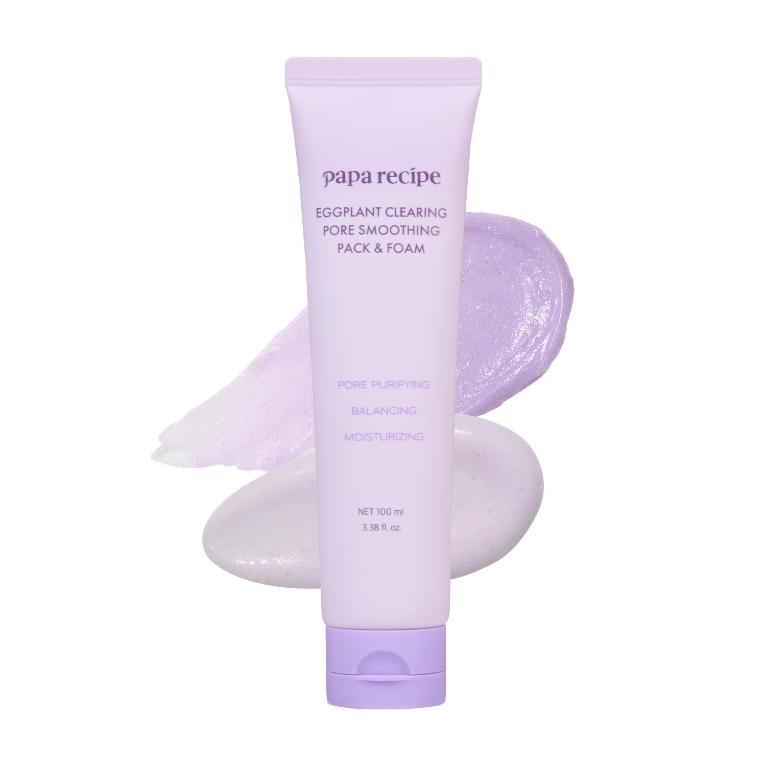 Papa Recipe Pore Smoothing Pack & Foam - 2-IN-1 Wash-off Mask & Foaming Cleanser | Gentle Exfoliating Face Wash, Smooths & Balances Pores | Low-Irritating Korean Skincare, 3.38 fl oz / 100ml