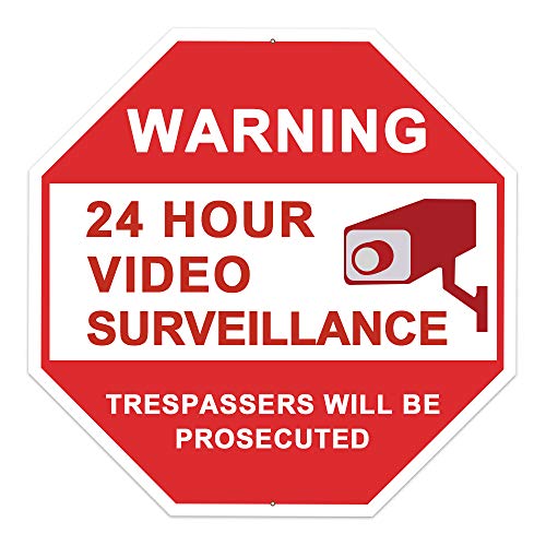 LandHope Panneau de surveillance vidéo en aluminium sans rouille pour la maison, les affaires et les allées extérieures Cover