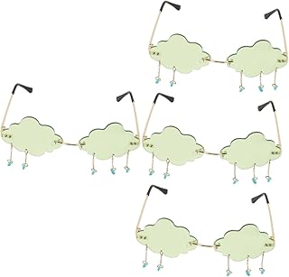 4 Pçs Óculos De Chuva De Nuvem Adereços De Foto De Formatura Óculos De Sol Sem Moldura Óculos De Sol Polarizados Óculos De Sol De Borla Feminino Óculos De Sol De Nuvem Quay Óculos