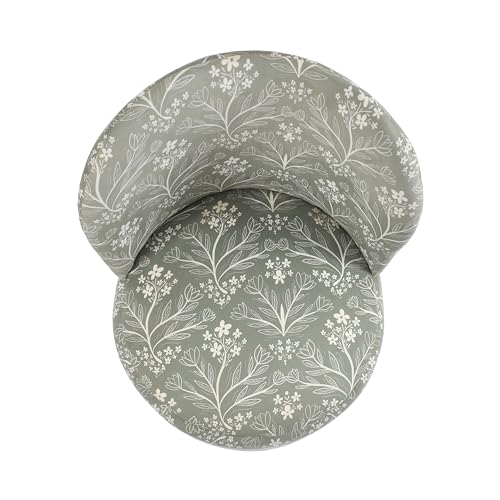 Image of SR Printed Ottoman Pouffes Chair Stool for Living Room Furniture Sitting Dressing Table Pouf Sofa Puffy Stool Room, Pouffes for Sitting Foot Rest, (18x32 Inch, Green)