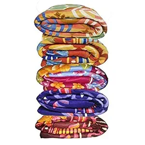Krystle Woolen Printed Single Bed Fleece Blanket (Multicolour) - Set of 5