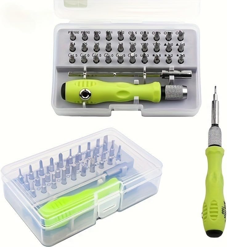 32-in-1 Precision Screwdriver Set, Portable Mini Magnetic Phillips Head Screwdriver Disassembly Tool (GREEN)