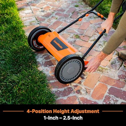 Image of LawnMaster LMRM1602 Push Reel Lawn Mower 16-Inch 5-Blade