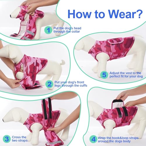 Image of MIGOHI Dog Anxiety Vest,Soft Dog Anxiety Relief Coat,Calming Vest Wrap for Thunderstorms,Fireworks,Travel and Separation,Anxiety Relief for Dogs,Firework Anxiety Relief for Small Dogs,S,Camouflage