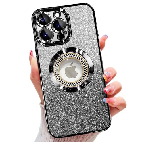 Coque magnétique à paillettes iPhone 13 Pro Misscase avec protection d'objectif photo