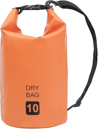 vidaXL Orange Dry Bag with Adjustable Straps - 2.6-gallon Water-Resistant PVC Sa