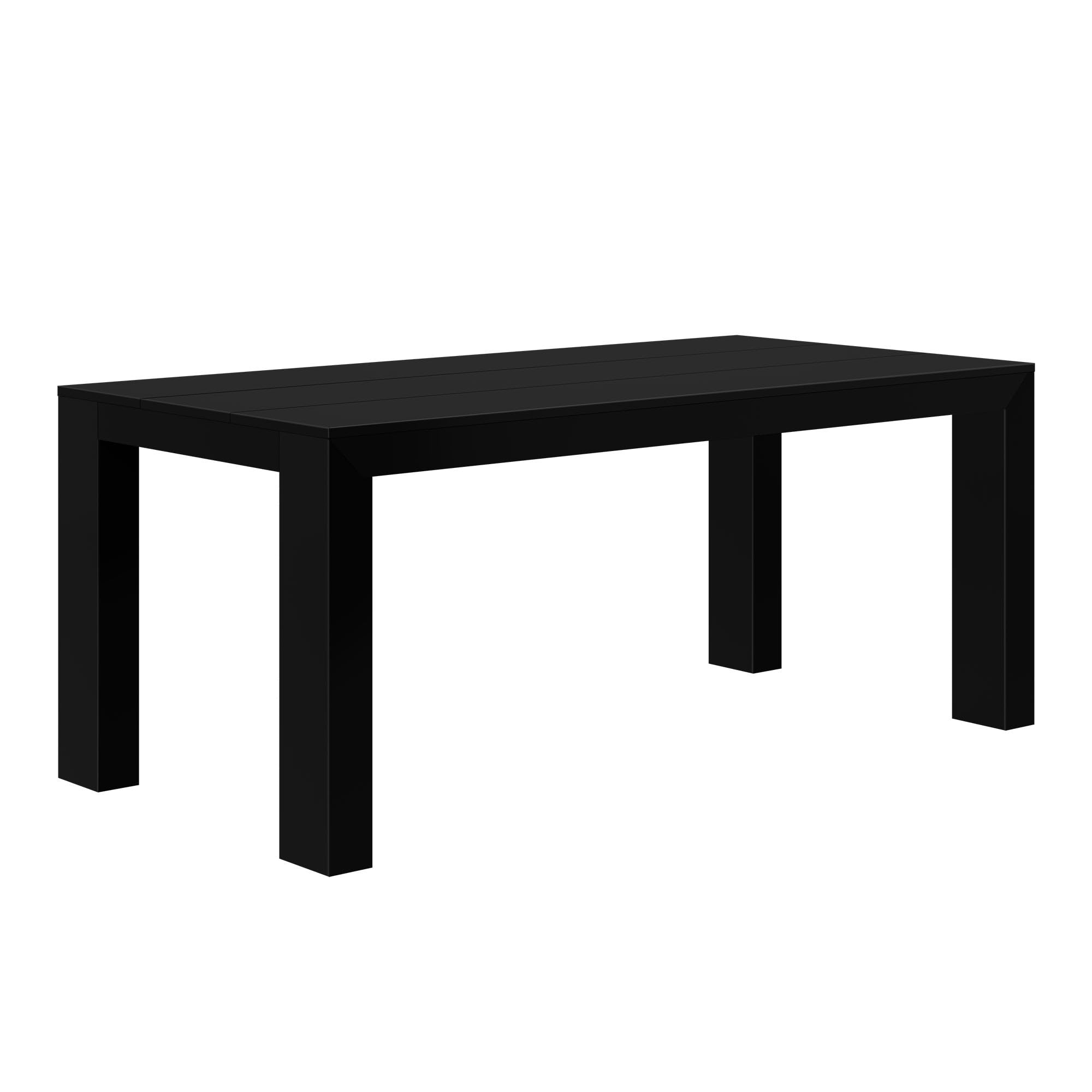 Plank+Beam Modern 72 Inch Dining Table, Rectangular, Black | Low-VOC Finishes, Versatile Design, Easy Assembly, Modern Style, Solid Wood
