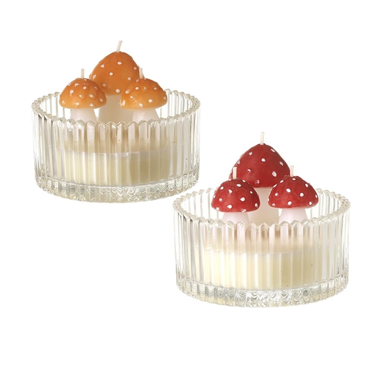 Heaven Sends Set of 2 Toadstool Design Candles