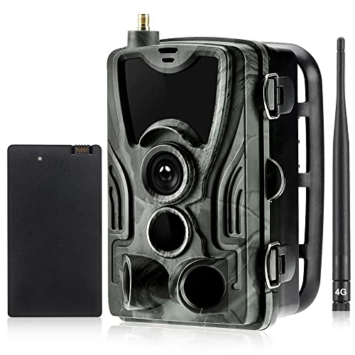 MWEIMA Cámara De Senderos 4G con Batería De Litio Recargable 5000mAh, 20MP 1080P 30FPS Video, 0.3s Movimiento Activado 120° Detección, 36pcs IR Le Cámara De Caza Infrarroja DS