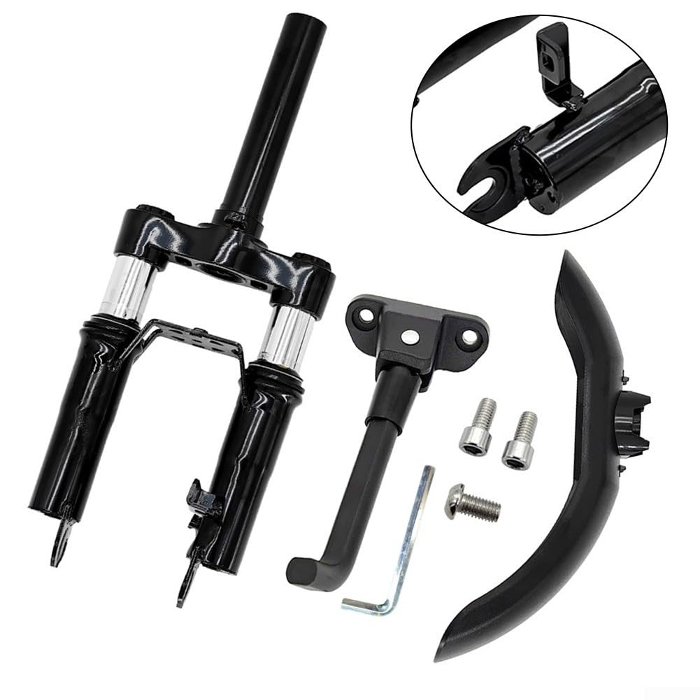 Minhe Kit de suspension avant pour scooter électrique Ninebot fourche avant pour G30 pour trottinette électrique MAX Fourche avant Support de pied Garde boue Accessoires pour trottinette électrique