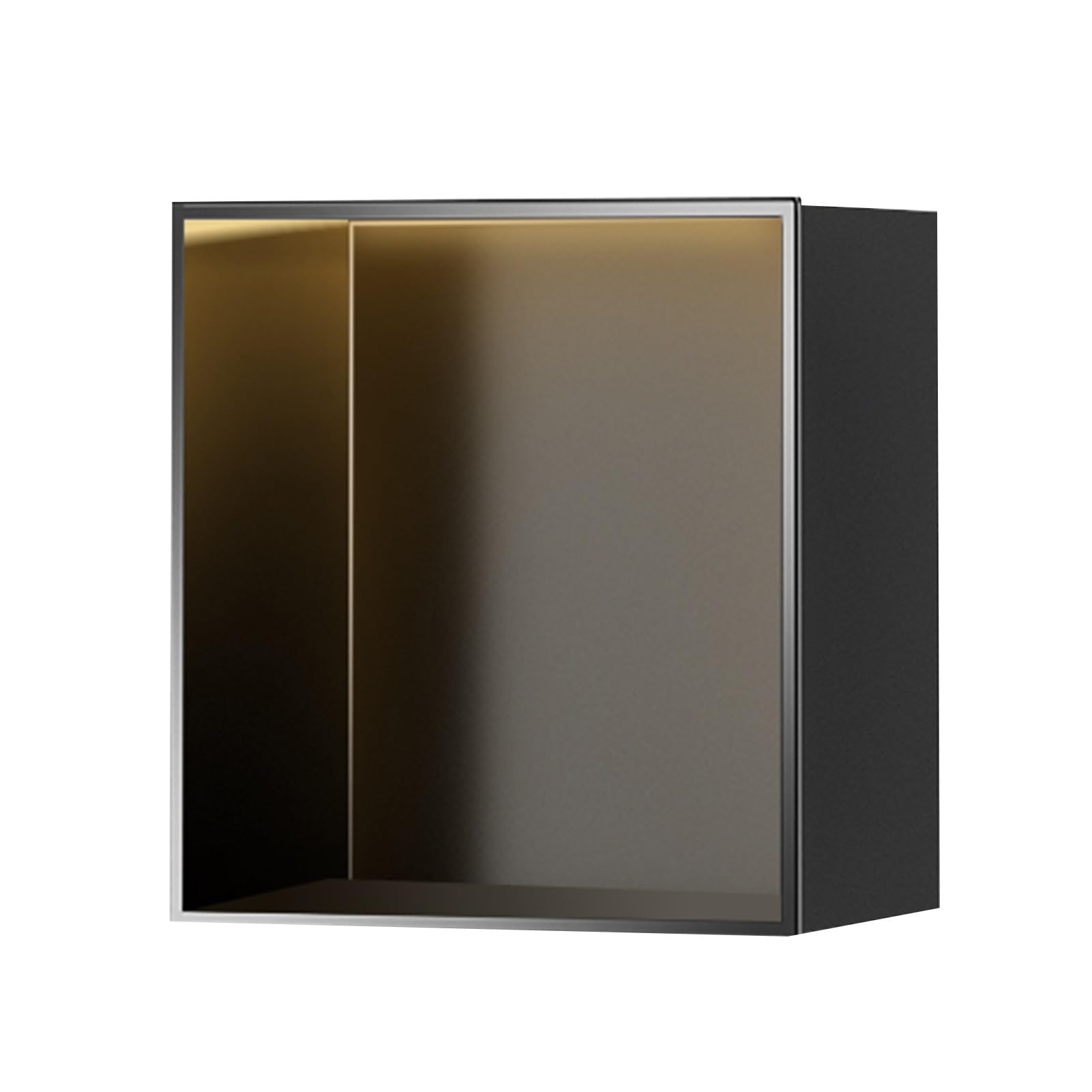 QUSYZD Matte Black Stainless Steel Shower Niche - Recessed Wall Shelf for Bathroom Storage, Over Mount Installation, 120x28x12.5cm - Stylish & Durable Shower,Black-32x32x12.5cm