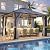 GARTOO 10x12FT Polycarbonate Hardtop Gazebo - Heavy-Duty Gazebo with Breathable Netting & Privacy Curtain, Steel Frame Gazebo for Patio, Porch, Garden, Lawn, Deck, Backyard
