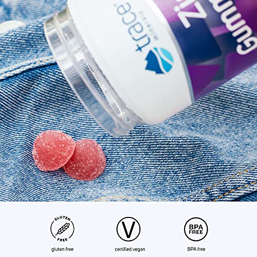 Zinc Gummies By Trace Minerals - Great For Adults & Kids – Vegan, Gluten Free, Non Gmo Supplement - Natural Immune Defense Booster With Digestive Health Support - 60 Gummy Chewables #TOP5