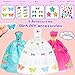 iBayda 139pcs 11.5-inch Fashion Doll and Wardrobe Playset: Wedding Dress, Outfits, Shoes, Bags, Necklace, DIY Stickers Accessories