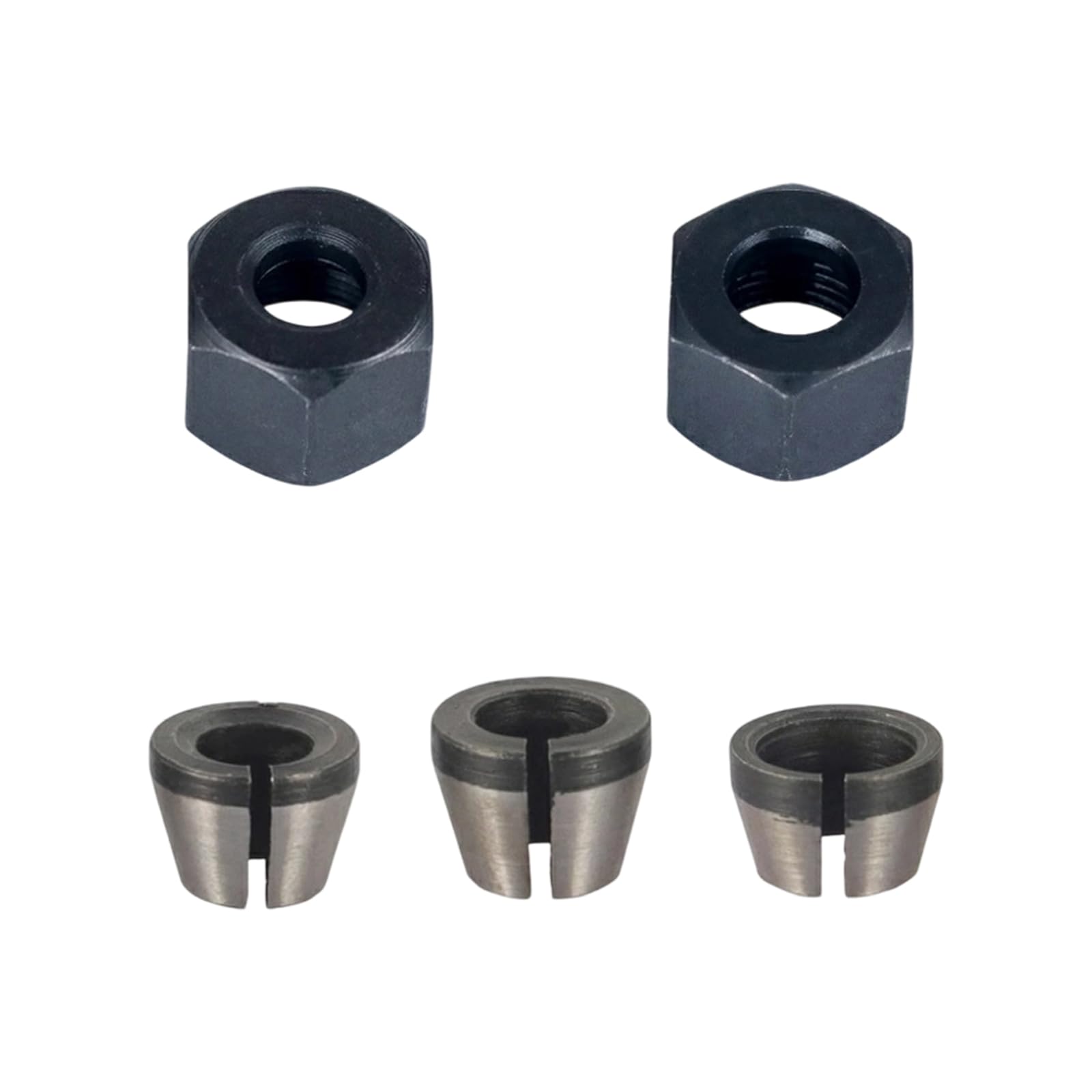 Babibaobei 5Pcs Routers Bit Shank Adapter Set Includes Collet Chucks And Nut For Trimming Engraving Machines 6Mm 1/4Inch Shanks Engrave Collet Chuck