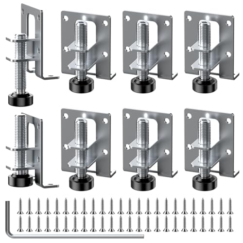 8 Stück Verstellbare Möbelfüße Set, 55/102mm Schwerlast-Möbel-Nivellierfüße, Höhenverstellbare Füsse für Möbel mit 48 Kleine Schraube und 1 Inbusschlüssel für Schränke Regale Schränke Werkbank