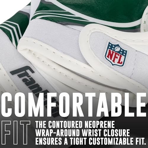 Image of Franklin Sports Youth NFL Football Receiver Gloves - Kids Football Gloves Pair - NFL Team Logos and Silicone Palm