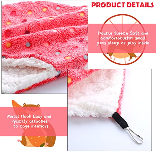 Image of BOAO 2 Pcs Guinea Pig Rat Hammock for Pet, Mint Green, Pink, Heart Pattern | Ferret Hamster Hanging Hammock, Guinea Pigs Accessories, for Small Animals Chinchilla Parrot Sugar Glider Ferret Squirrel