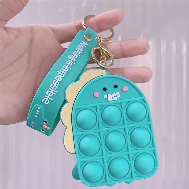 Image of AUGEN Cute Pop It Coin Purse Pouch Keychain For Gifting With Key Ring Anti-Rust (Pack Of 1)