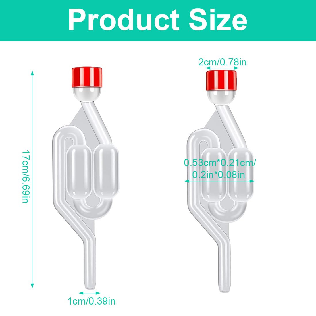 Kit Airlock Per Fermentazione LQI - 2 Pezzi, A Doppia Bolla, Per Birra, Vino, Crauti - Foto 10