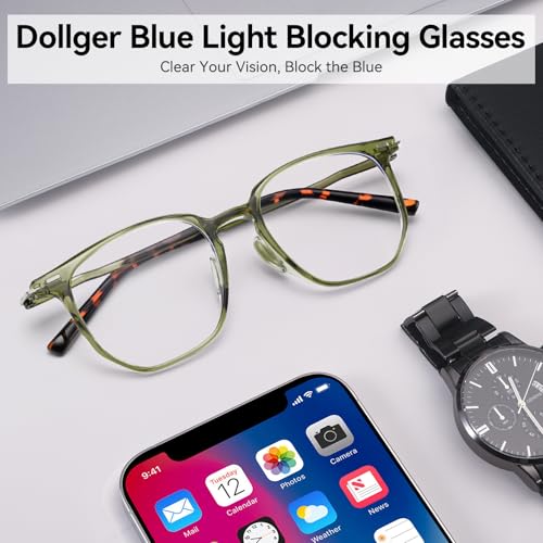 Image of Dollger Blue light Glasses for Women Men Oversized Anti Blue Light Blocking Glasses Frame Eye Strain Computer Eyewear