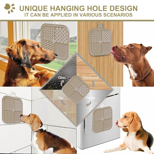 Zonopy Leckmatte für Hunde und Katzen, mit Saugnäpfen, quadratisch, für langsame Fütterung, für Angstlinderung und Langeweile, Hundespielzeug, um sie zu beschäftigen, Haustierpflege, Training