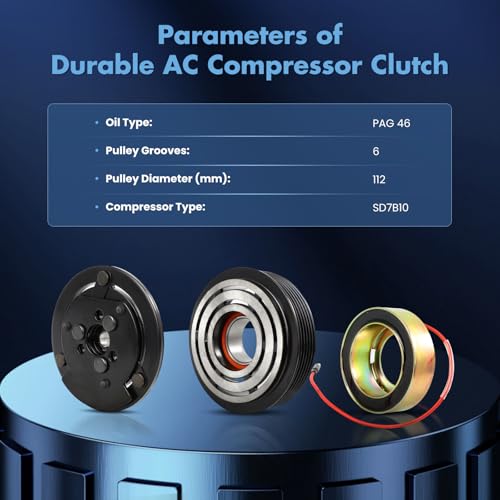 Image of ECCPP AC Compressor Clutch Kit for Freightliner Sprinter 2500 V6 3.5L 2008