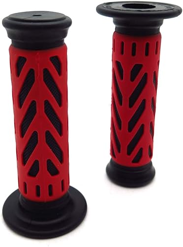 Miniatura 6 de HTTMT - (78 pulgadas en ambos lados) Universal ATV y PWC Rubber Comfort Grips- Rojo Compatible con empuñaduras de motocicleta de 78" en ambos lados