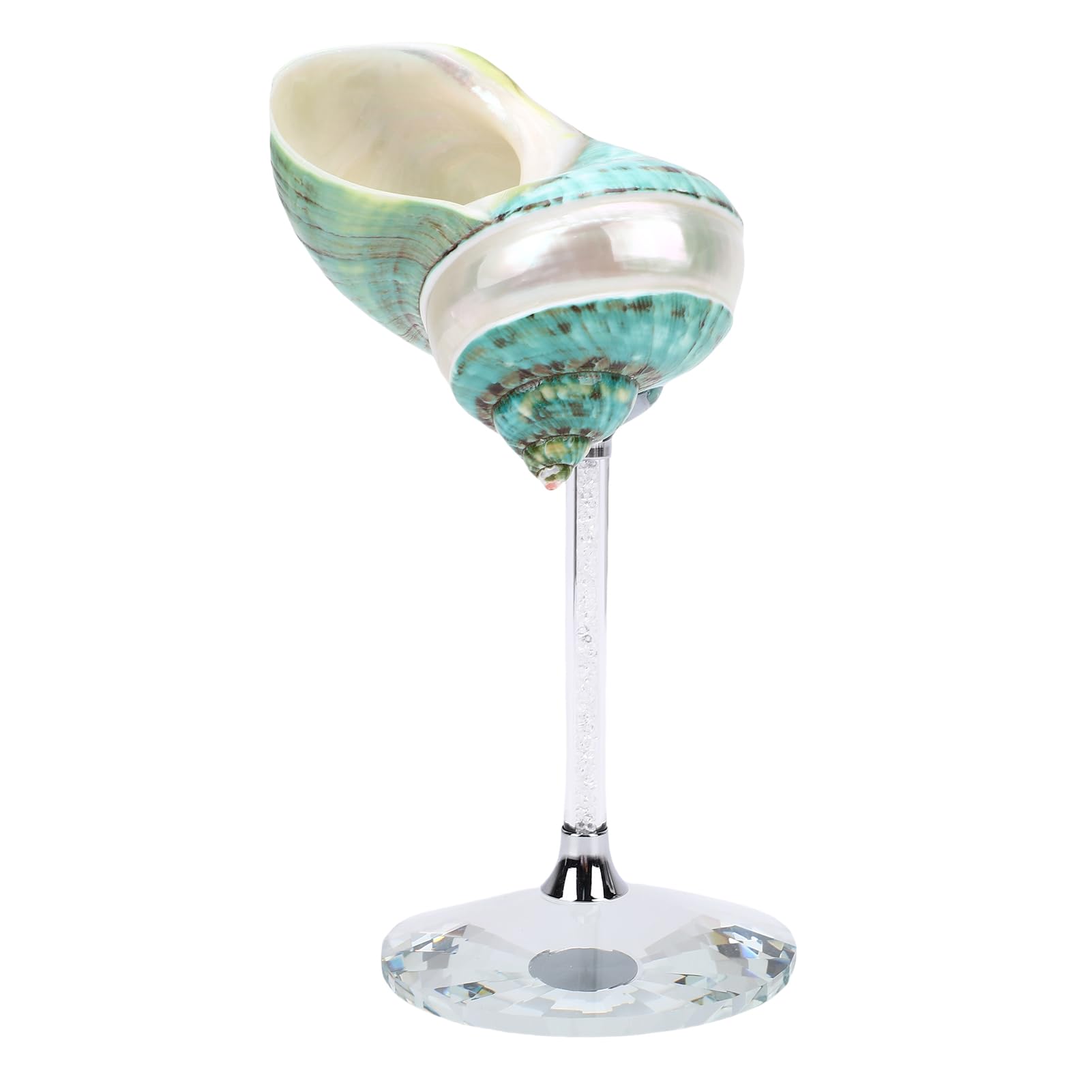 POENVFPO Kieliszek do Wina z Muszli Ręcznie Robiony Elegancki Kielich do Picia na Przyjęcia Weselne 17 Cm Unikalny Design (GREEN)