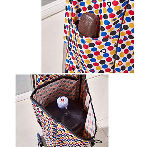 Einkaufstrolley Einkaufstrolley Faltbarer Einkaufskorb Faltbarer Einkaufskorb Faltbare Wäsche Zugwagen mit Rollen… – Bild 7