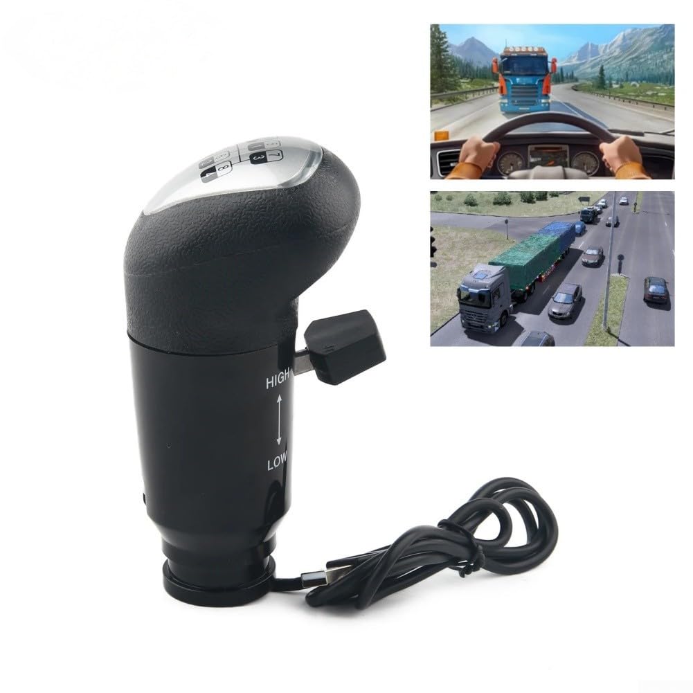 Pommeau de levier de vitesse USB pour jeux ATS ETS2 compatible avec Logitech G29/G27 pour G25/G920 pour Thrustmaster TH8A SQ Truck Simulator 12 mm 10 mm 8 mm