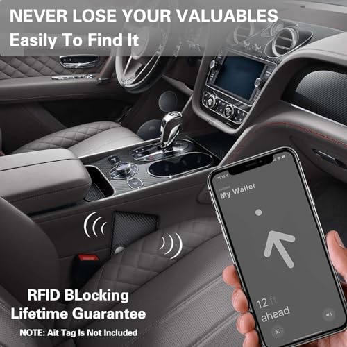 Slim Leather RFID Smart Airtag Wallet for Men With Airtag Holder Best Wallet3