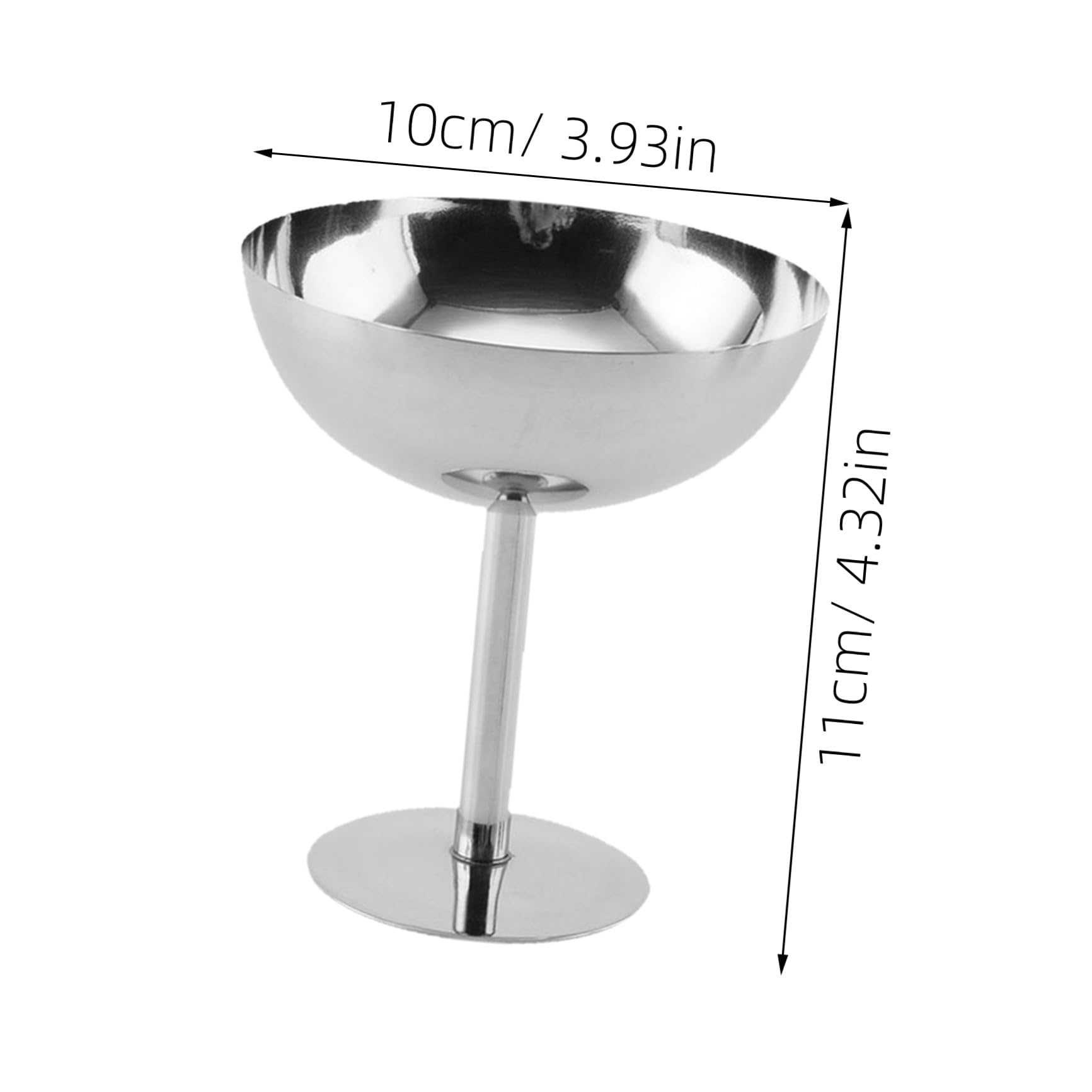 2piezas Cuencos para Postre de Acero Inoxidable Vaso de Helado Taza de Cóctel para Yogur Postres Fiesta el Piso Mesa