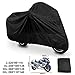 ANFTOP Wasserdicht Motorrad Abdeckung Groß Motorrad Scooter Abdeckplane Schwarze Farbe im Freien Staub Regen UV-schützende Abdeckung L