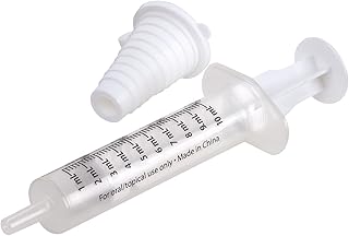 EZY DOSE Kids Baby Oral Syringe & Dispenser Calibrated for Liquid Medicine, Reduce Mess and Spills, Easy Way to Orally Administer Medication, 10 mL/2 TSP, Includes Bottle Adapter, Clear, BPA Free