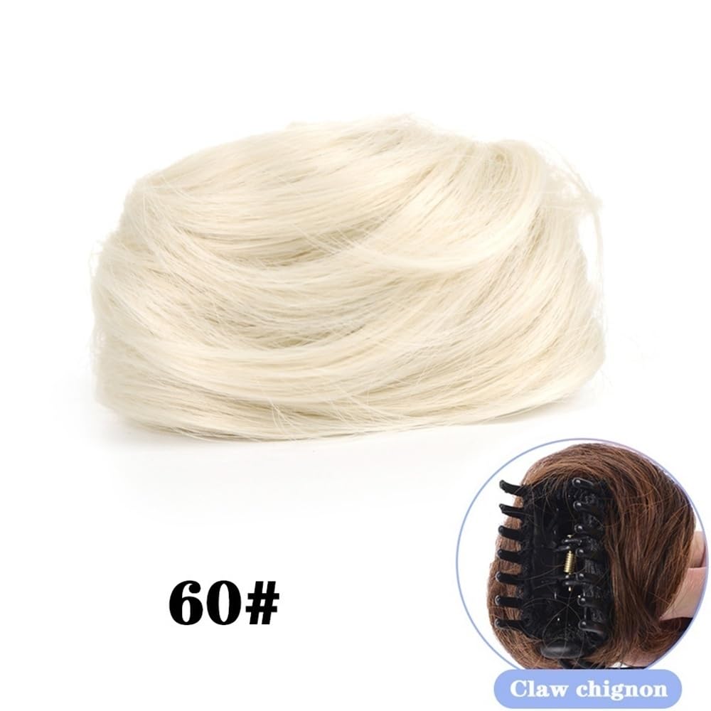 Panino per Capelli disordinato Extension for Chignon con Clip a Artiglio, Extension for Capelli Sintetici con Clip, for Donne Parrucchino a Coda di Cavallo per l'uso Quotidiano(60#)