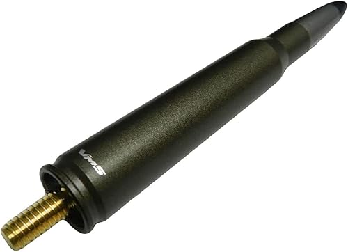 VMS Racing 50 Cal Caliber - Antena de bala de punta negra de bronce en calibre pesado de aluminio compatible con Dodge Ram 1500 2500 3500 94 95 96
