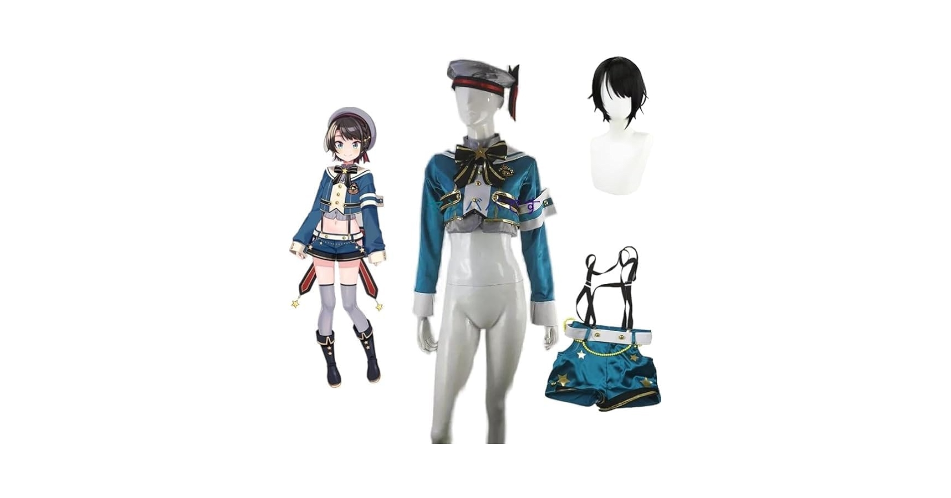Amazon.co.jp: [XhWser] 大空スバルコスプレ衣装(ウィッグ 靴