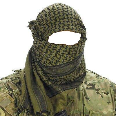 Image of Commando Army Scarf - Shemagh Military Combat Camouflage Afgani Patka for Men Women - Cotton, Green Unisex Multi-Purpose NCC Scarf