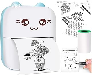 BANSAL Mini Pocket Printer, Gifts for Kids, Portable Thermal Printer for Pictures/Retro-Style Photos/Receipts/Notes/Lists/Label/Memo/QR Codes