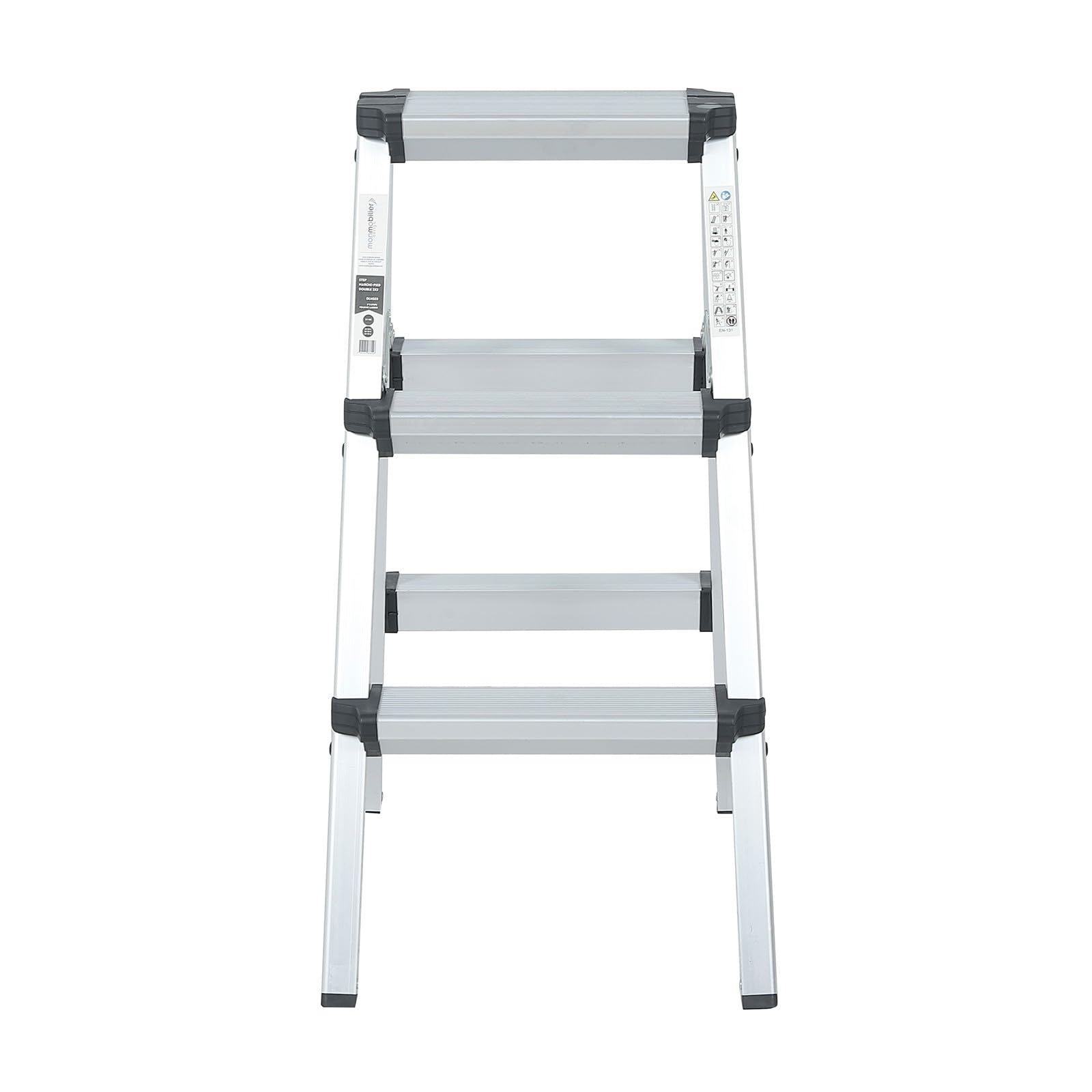 Step Marchepied Double Pliable en Aluminium 3 marches