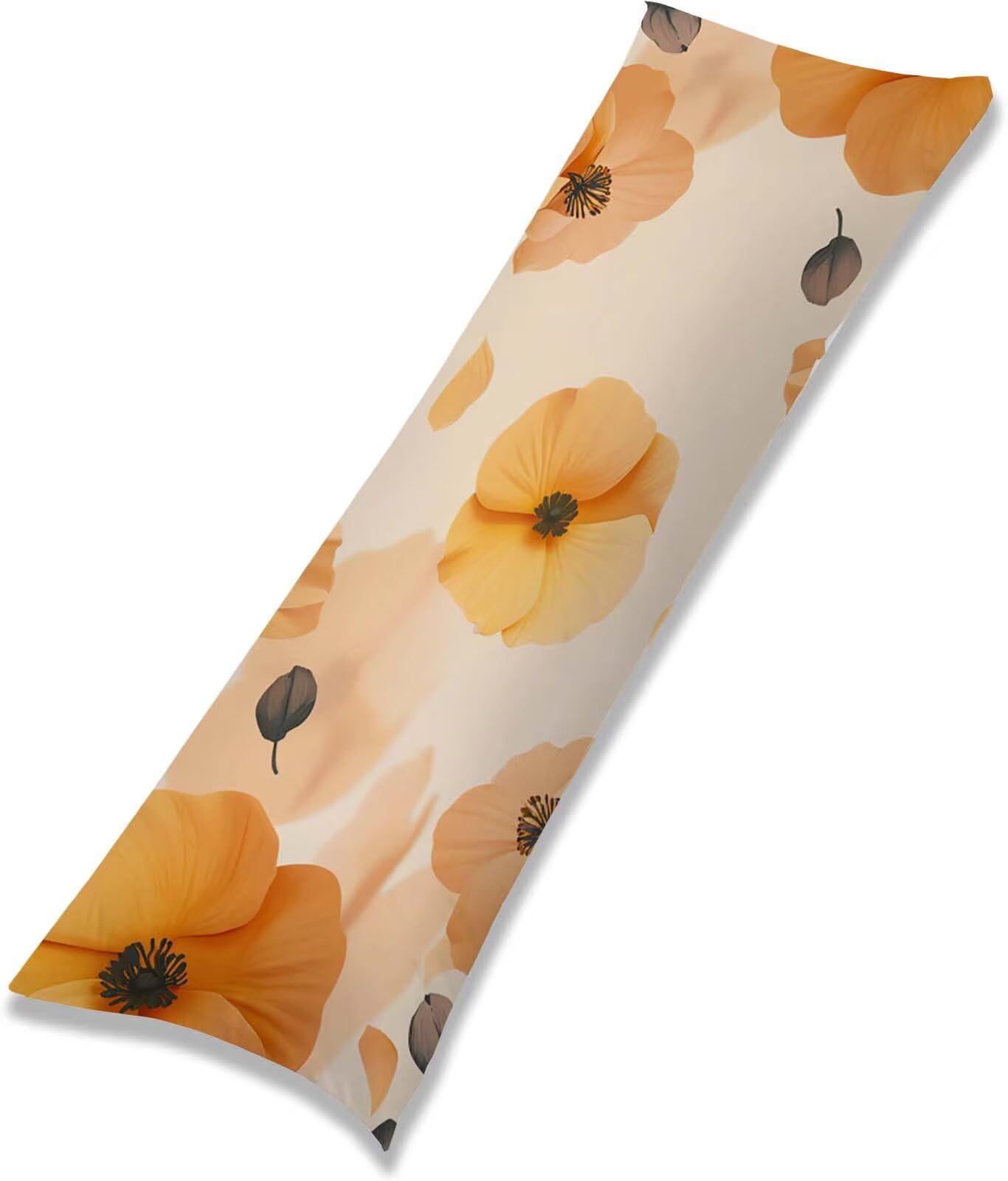 Fodera Cuscino 50 x 150 cm, Arancione-11 Velluto Copricuscini Letto, | con Invisibile Cerniera, Morbida e Traspirante, per biancheria da letto, divano, hotel, chi dorme sul fianco Semplice j-81